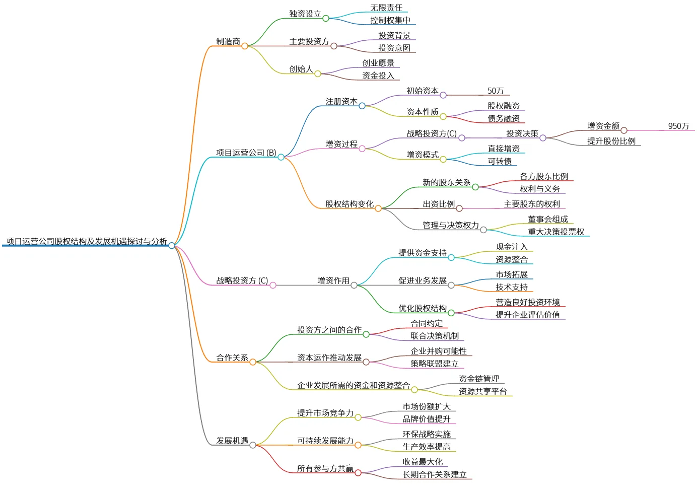 项目运营公司股权结构及发展机遇探讨与分析