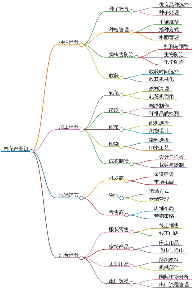 棉花产业链：种植、加工、流通与最终消费