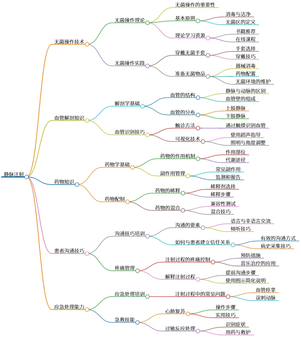 静脉注射：无菌操作、血管解剖及应急处理