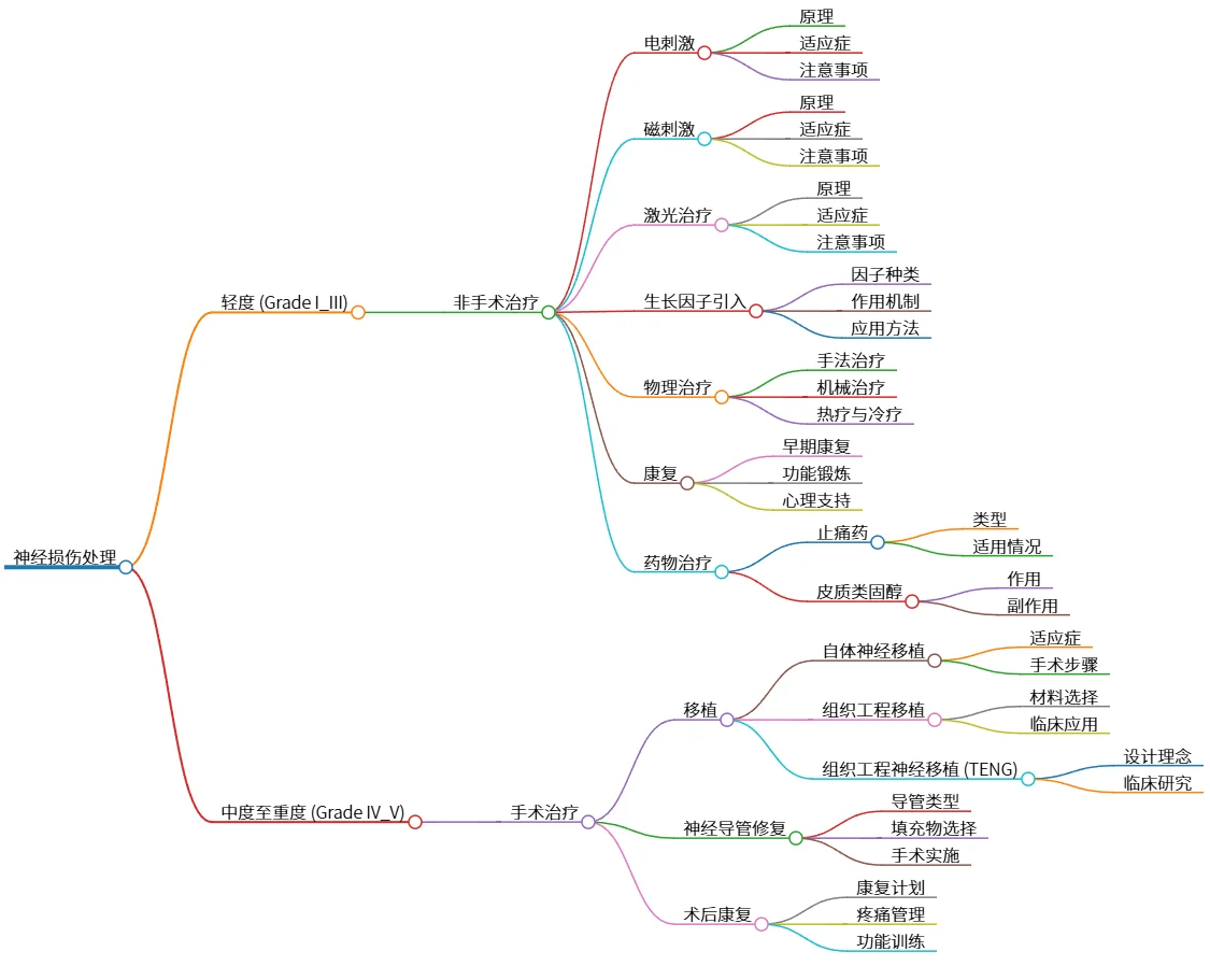 神经损伤处理：分级诊疗及手术修复方法